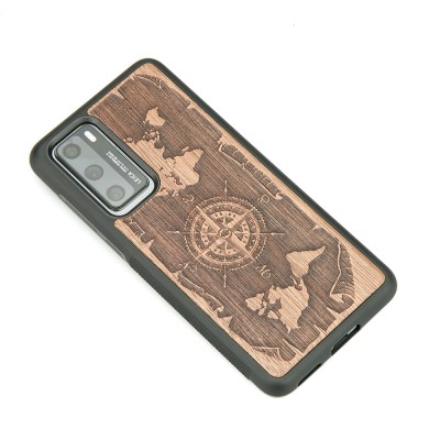 Picture 2 for: Huawei P40 Compass Merbau Wood Case