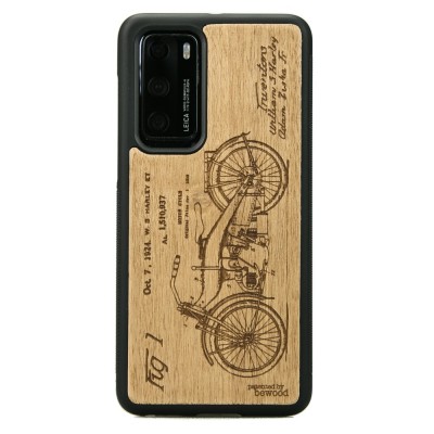 Obrazek dla: Drewniane Etui Huawei P40 HARLEY PATENT ANIEGRE