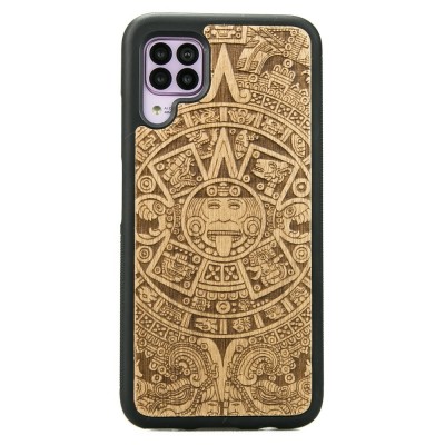 Picture for: Huawei P40 Lite Aztec Calendar Anigre Wood Case