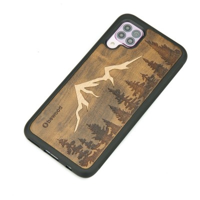 Picture 2 for: Huawei P40 Lite Mountains Imbuia Wood Case