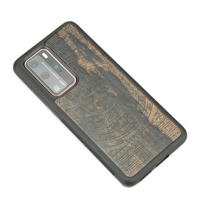 Obrazek 2 dla: Drewniane Etui Huawei P40 Pro KALENDARZ AZTECKI ZIRICOTE