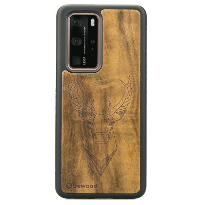 Obrazek dla: Drewniane Etui Huawei P40 Pro JELEŃ IMBUIA