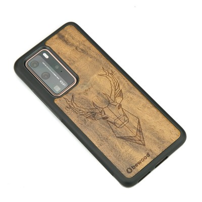 Obrazek 2 dla: Drewniane Etui Huawei P40 Pro JELEŃ IMBUIA
