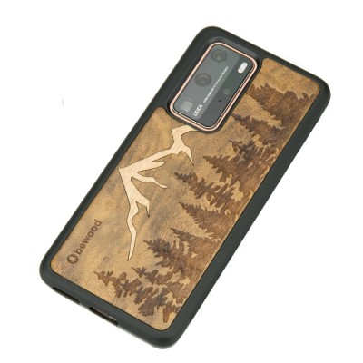 Obrazek 2 dla: Drewniane Etui Huawei P40 Pro GÓRY IMBUIA