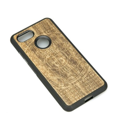 Picture 2 for: Google Pixel 3 Aztec Calendar Frake Wood Case