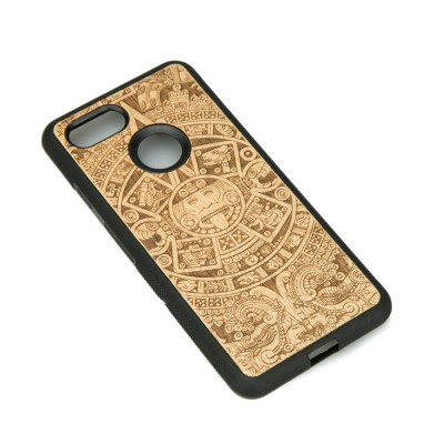 Picture 2 for: Google Pixel 3 Aztec Calendar Anigre Wood Case