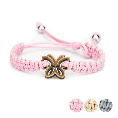 Picture for: Wooden Bracelet Lady Butterfly Anigre Cotton