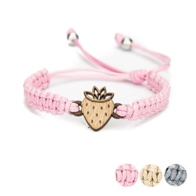 Picture for: Wooden Bracelet Lady Strawberry Anigre Cotton