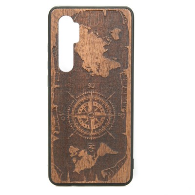 Obrazek dla: Drewniane Etui Xiaomi Mi Note 10 Lite RÓŻA WIATRÓW MERBAU