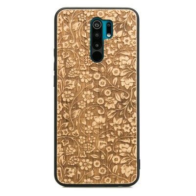 Obrazek dla: Drewniane Etui Xiaomi Redmi 9 KWIATY POLNE ANIEGRE