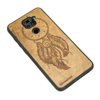 Obrazek 2 dla: Drewniane Etui Xiaomi Redmi Note 9 ŁAPACZ SNÓW IMBUIA