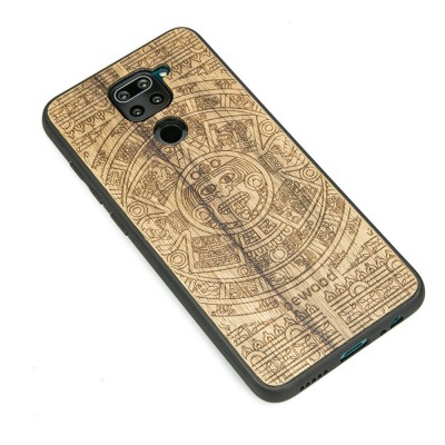 Picture 2 for: Xiaomi Redmi Note 9 Aztec Calendar Frake Wood Case