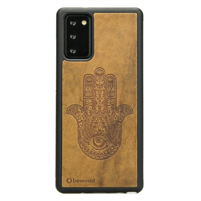Obrazek dla: Drewniane Etui na Samsung Galaxy Note 20 HAMSA IMBUIA