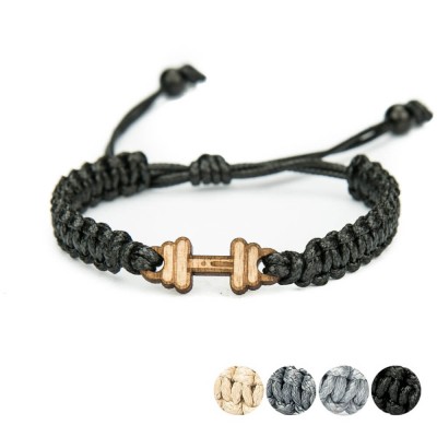 Picture for: Wooden Bracelet Dumbbell Anigre Cotton