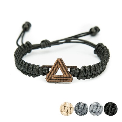 Picture for: Wooden Bracelet Triangle Merbau Cotton