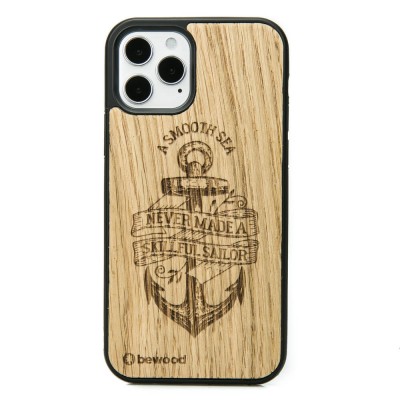 Obrazek dla: Drewniane Etui na iPhone 12 / 12 Pro KOTWICA DĄB