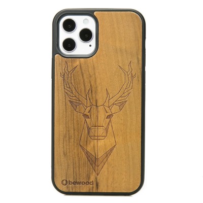 Obrazek dla: Drewniane Etui na iPhone 12 / 12 Pro JELEŃ IMBUIA