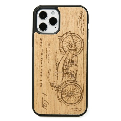 Obrazek dla: Drewniane Etui na iPhone 12 / 12 Pro HARLEY PATENT ANIEGRE