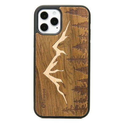 Picture for: Apple iPhone 12 / 12 Pro Mountains Imbuia Wood Case