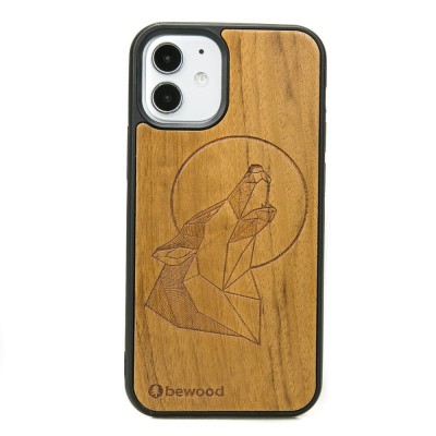 Obrazek dla: Drewniane Etui na iPhone 12 Mini WILK IMBUIA