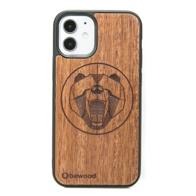 Obrazek dla: Drewniane Etui na iPhone 12 Mini NIEDŹWIEDŹ MERBAU