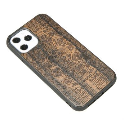 Picture 2 for: Apple iPhone 12 Pro Max Aztec Calendar Ziricote Wood Case