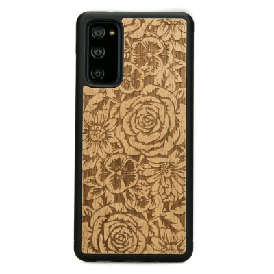 Obrazek dla: Drewniane Etui na Samsung Galaxy S20 FE RÓŻE ANIEGRE
