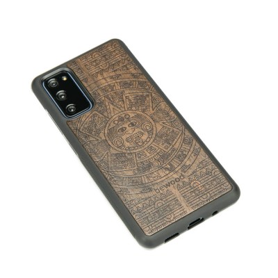 Obrazek 2 dla: Drewniane Etui na Samsung Galaxy S20 FE KALENDARZ AZTECKI ZIRICOTE