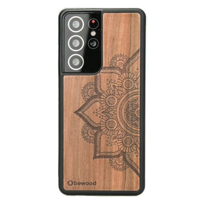 Obrazek dla: Drewniane Etui na Samsung Galaxy S21 Ultra MANDALA JABŁOŃ