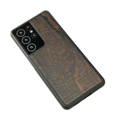 Picture 2 for: Samsung Galaxy S21 Ultra Aztec Calendar Ziricote Wood Case
