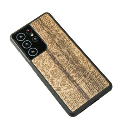 Picture 2 for: Samsung Galaxy S21 Ultra Aztec Calendar Frake Wood Case