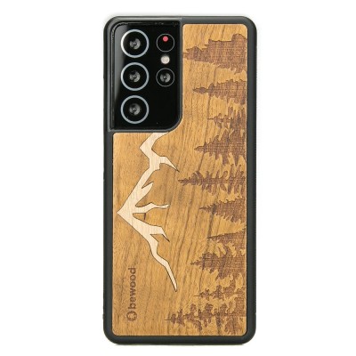 Picture for: Samsung Galaxy S21 Ultra Mountains Imbuia Wood Case