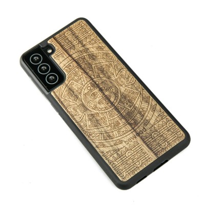 Obrazek 2 dla: Drewniane Etui na Samsung Galaxy S21 Plus KALENDARZ AZTECKI LIMBA