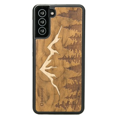 Obrazek dla: Drewniane Etui na Samsung Galaxy S21 GÓRY IMBUIA