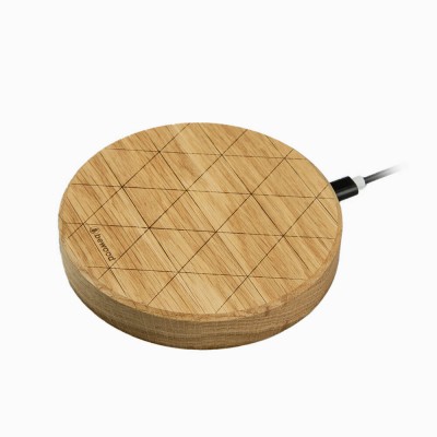 Obrazek 2 dla: Ładowarka indukcyjna Bewood Slim Circle QI 15W Dąb