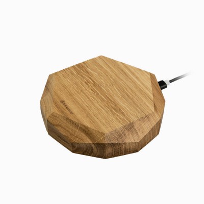 Obrazek 2 dla: Ładowarka indukcyjna Bewood Geometryczna QI 15W Dąb