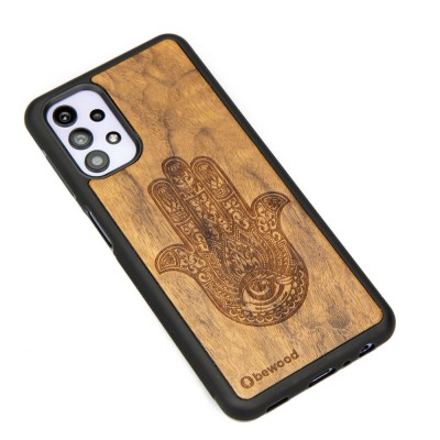 Obrazek 2 dla: Drewniane Etui na Samsung Galaxy A32 5G HAMSA IMBUIA
