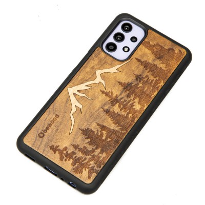 Obrazek 2 dla: Drewniane Etui na Samsung Galaxy A32 5G GÓRY IMBUIA