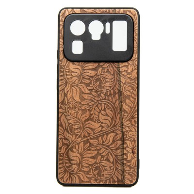 Obrazek dla: Drewniane Etui Xiaomi Mi 11 Ultra LIŚCIE JABŁOŃ