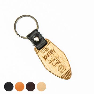 Picture for: Wooden Keychain Leather Journey Anigre