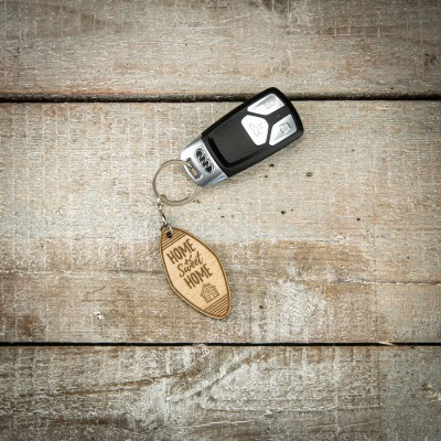 Picture 2 for: Wooden Keychain Basic Home Sweet Home Anigre
