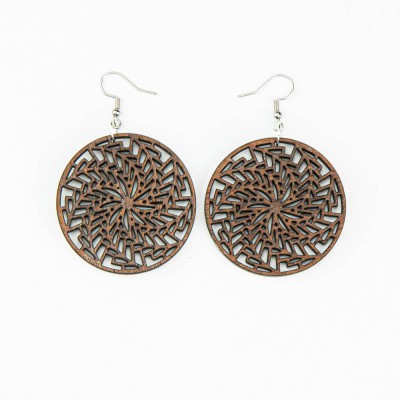 Picture for: Wooden earrings GEOMETRIC CIRCLE Merbau
