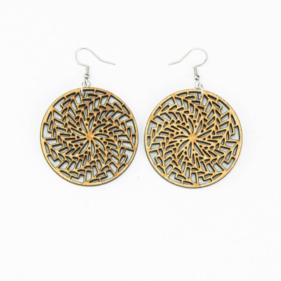 Picture for: Wooden earrings GEOMETRIC CIRCLE Anigre