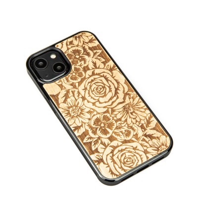 Picture 2 for: Apple iPhone 13 Roses Anigre Wood Case