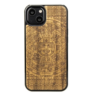 Picture for: Apple iPhone 13 Aztec Calendar Frake Wood Case