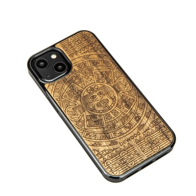 Picture 2 for: Apple iPhone 13 Aztec Calendar Frake Wood Case