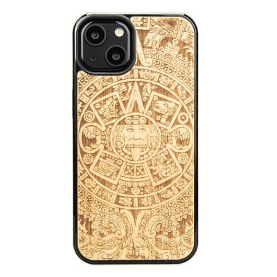Picture for: Apple iPhone 13 Aztec Calendar Anigre Wood Case