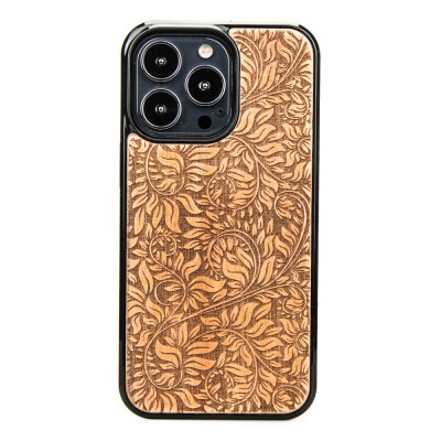Obrazek dla: Drewniane Etui na iPhone 13 Pro LIŚCIE JABŁOŃ