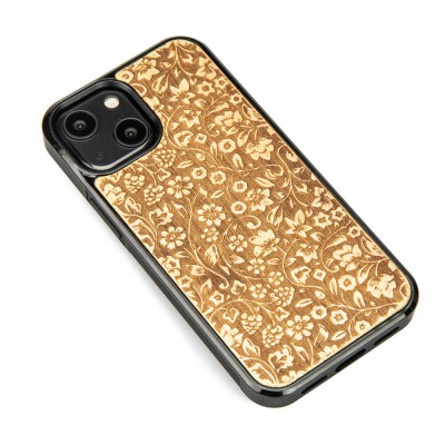 Picture 2 for: Apple iPhone 13 Mini Flowers Anigre Wood Case