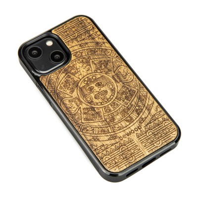 Picture 2 for: Apple iPhone 13 Mini Aztec Calendar Frake Wood Case